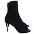 Victoria Beckham Stretch-Knit Open-Toe Sock Boots in Black Polyester
