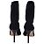 Victoria Beckham Stretch-Knit Open-Toe Sock Boots in Black Polyester - view 7