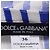 Abito a righe Dolce & Gabbana al ginocchio in lino blu e bianco - vista 4