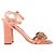Sandalias de tacón adornadas con borlas Loeffler Randall en ante melocotón