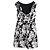 Abito Mini Stampato Floreale Oscar De La Renta in Cotone Nero e Bianco - vista 2