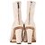 Botas de tornozelo Hermès Proof em couro e camurça creme Branco Cru - vista 5