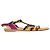 Sandali piatti con cinturini Tod's in pelle verniciata multicolore