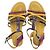 Sandali piatti con cinturini Tod's in pelle verniciata multicolore - vista 3