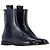 Timeless Stivali Chelsea Chanel in pelle blu navy - vista 4
