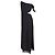 Theory Vestido midi sin tirantes Phyly con flecos en lino negro - vista 2