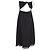Theory Vestido midi sin tirantes Phyly con flecos en lino negro - vista 3