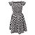 Vestido negro de algodón con estampado geométrico sin hombros de Prada