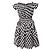 Vestido negro de algodón con estampado geométrico sin hombros de Prada - vista 3