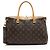 Borsa Pallas in tela Monogram Louis Vuitton Marrone Beige