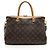 Borsa Pallas in tela Monogram Louis Vuitton Marrone Beige - vista 3