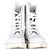 Botas de combate de cuero blanco con logo en relieve de Louis Vuitton Crudo - vista 2