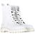 Botas de combate de cuero blanco con logo en relieve de Louis Vuitton Crudo - vista 4