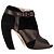 Bottines ouvertes Miu Miu en satin et daim marron