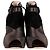Bottines ouvertes Miu Miu en satin et daim marron - vue 2