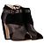 Bottines ouvertes Miu Miu en satin et daim marron - vue 4