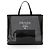 Grande Tote in Rete con Paillettes e Logo Prada Nero
