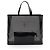Grande Tote in Rete con Paillettes e Logo Prada Nero - vista 3