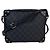 Borsa a tracolla quadrata Gucci GG Supreme Selleria nera Nero