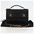 CHANEL Borsa a Spalla Matelassé in Pelle di Agnello 2 in 1 Nero Oro CC Auth 129737SV D'oro - vista 12