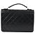 CHANEL Borsa a Spalla Matelassé in Pelle di Agnello 2 in 1 Nero Oro CC Auth 129737SV D'oro - vista 2