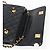CHANEL Borsa a Spalla Matelassé in Pelle di Agnello 2 in 1 Nero Oro CC Auth 129737SV D'oro - vista 8