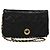 CHANEL Borsa a Spalla Matelassé in Pelle di Agnello Nera Oro CC Auth bs28257 Nero D'oro