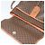 Céline Borsa a Spalla in Tela Macadam CELINE in Pelle PVC Marrone Oro Auth 132689 D'oro - vista 10