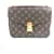 Pochete Metis MM Monograma Louis Vuitton Marrom Couro envernizado  ref.2397061