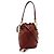 Bolsa de ombro em couro Mon Tresor Fendi vermelha Vermelho