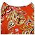 Vestido Africana com cintura amarrada de Emilio Pucci em viscose laranja - vista 2