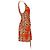 Vestido Africana com cintura amarrada de Emilio Pucci em viscose laranja - vista 3