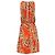 Vestido Africana com cintura amarrada de Emilio Pucci em viscose laranja - vista 4