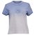 Camiseta de algodón azul claro con logo T bordado en ombré de Alexander Wang.