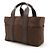 Borsa tote in nylon e pelle Hermès Acapulco PM marrone - vista 2