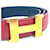 Hermès Constance Mini H Gürtel Rot Marineblau  - Ansicht 5