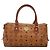 Borsa Boston MCM Logogram Vicetos in pelle PVC marrone e oro Auth BA4039 D'oro - vista 13