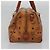 Borsa Boston MCM Logogram Vicetos in pelle PVC marrone e oro Auth BA4039 D'oro - vista 4