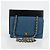 CHANEL Borsa a Spalla Diana Flap in Tela Blu Oro CC Auth 132485SM D'oro - vista 12