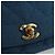 CHANEL Borsa a Spalla Diana Flap in Tela Blu Oro CC Auth 132485SM D'oro - vista 19
