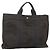 Hermès HERMES Her Line Tote Bag Canvas Grau Silber Auth 132562 Braun