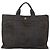 Hermès HERMES Her Line Tote Bag Canvas Grau Silber Auth 132562 Braun - Ansicht 13