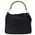 Borsa a mano in nylon nero e argento Gucci Bamboo 001 2123 1577 Auth ep9772 - vista 2