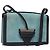 Borsa a Spalla LOEWE Camoscio Blu Argento Auth 132888