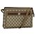 Borsa a Spalla Gucci GG Supreme Web Sherry Line PVC Beige 41 02 090 Auth ki5836 D'oro