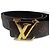 Cintura Louis Vuitton in pelle marrone chiaro e scuro Marrone scuro