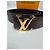 Cintura Louis Vuitton in pelle marrone chiaro e scuro Marrone scuro - vista 2