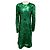 Abito da cocktail a maniche lunghe in paillettes giada di Prabal Gurung Verde