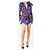 Magda Butrym Vestido mini de seda estampada azul - talla UK 8 - vista 3