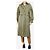 Autre Marque Grüner schwerer Leinen-Trenchcoat - Größe S